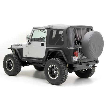 SMITTYBILT 97-06 WRANGLER (TJ) SOFT TOP - OEM REPLACEMENT W/TINTED WINDOWS - BLAC 9970235